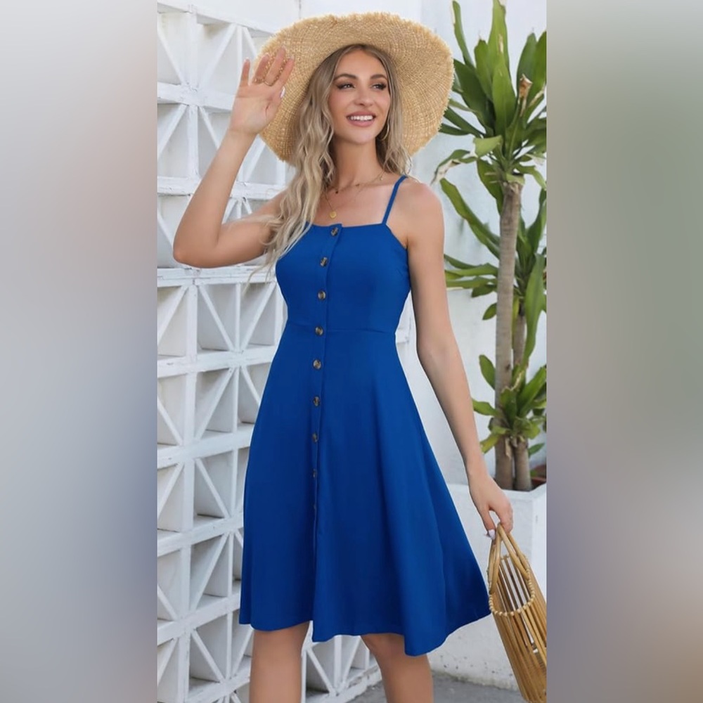 NWT Small casual royal blue dress